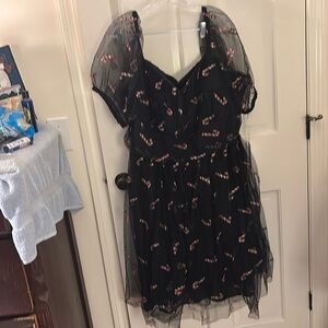 Black and Glitter Babydoll dress